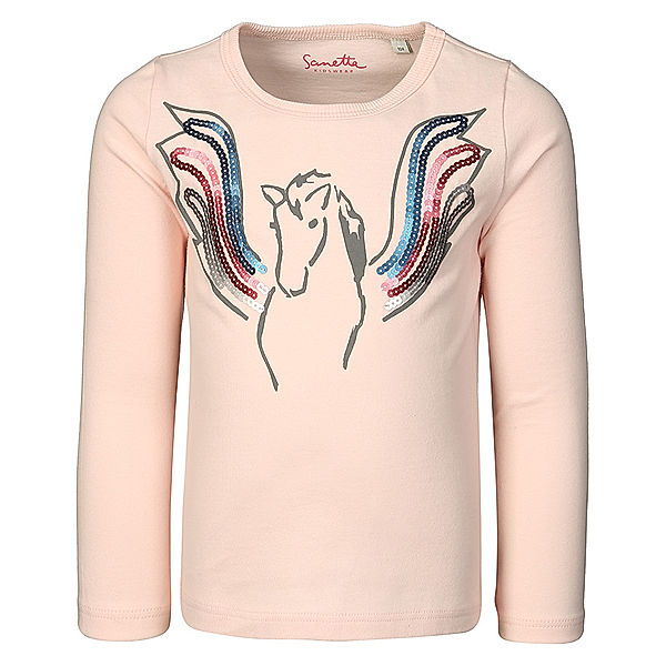 Sanetta Langarmshirt FLYING PEGASUS – METALLIC in lachs