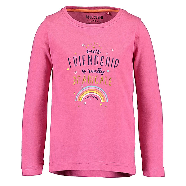BLUE SEVEN Langarmshirt FRIENDSHIP – RAINBOW in pink
