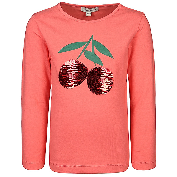 tausendkind collection Langarmshirt FRUIT mit Wendepailletten in peach pink