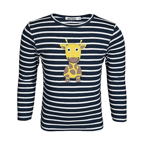 zoolaboo Langarmshirt GIRAFFE GRETA gestreift in marine/weiß