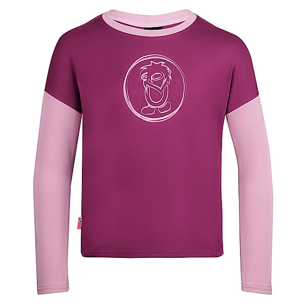 TROLLKIDS Langarmshirt GIRLS PREIKESTOLEN in plum/mauve