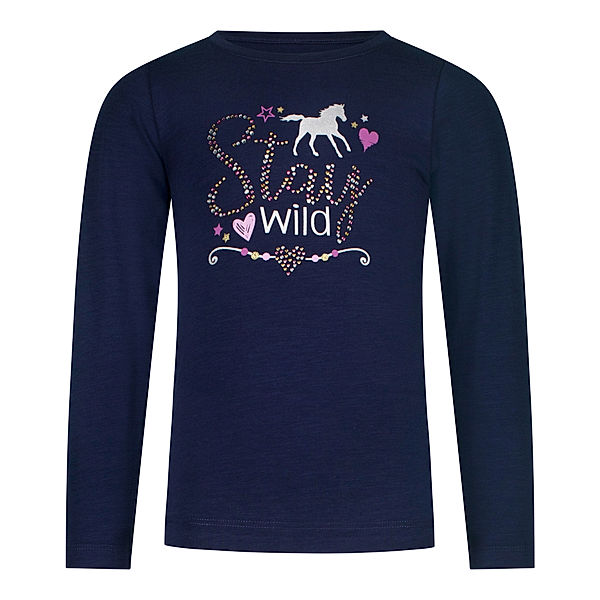 Salt & Pepper Langarmshirt GOOD TIMES - STAY WILD in true navy