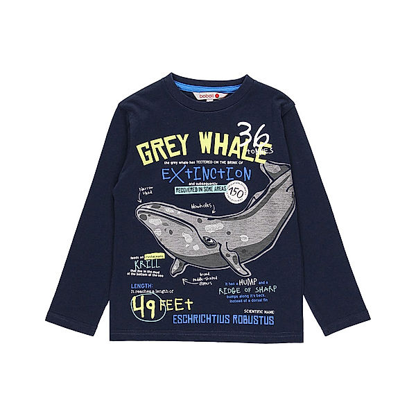 Boboli Langarmshirt GREY WHALE in marine