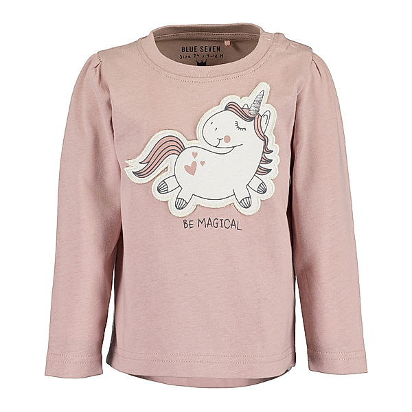 BLUE SEVEN Langarmshirt HAPPY UNICORN in mauve