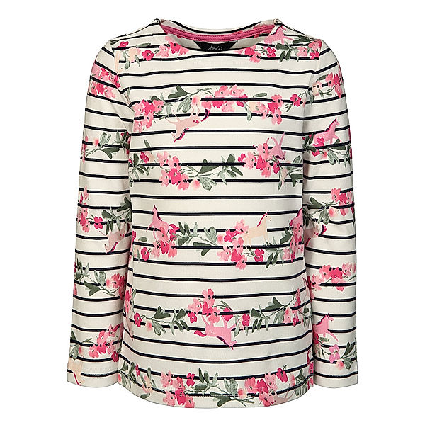 Tom Joule® Langarmshirt HARBOUR FLORAL STRIPES in weiß/rosa