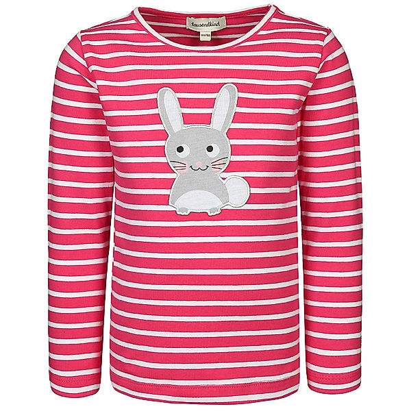 tausendkind collection Langarmshirt HASE HENRY gestreift in pink/weiss