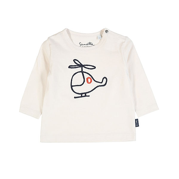 Sanetta Langarmshirt HELICOPTER in weiss