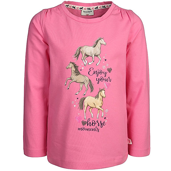 Salt & Pepper Langarmshirt HORSE MOMENTS in bubble gum