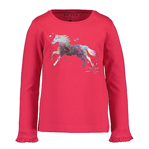 BLUE SEVEN Langarmshirt HORSE RIDE in magenta