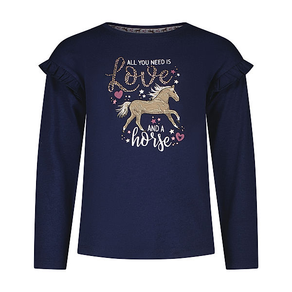 Salt & Pepper Langarmshirt HORSE WORLD - ALL YOU NEED in true navy