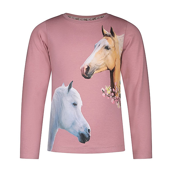 Salt & Pepper Langarmshirt HORSE WORLD - HORSE HEADS in old pink