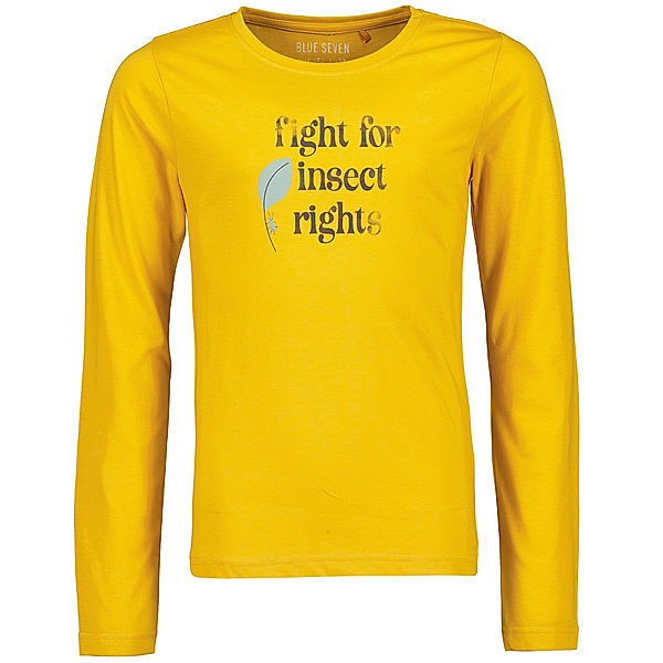 BLUE SEVEN Langarmshirt INSECT RIGHTS in honig