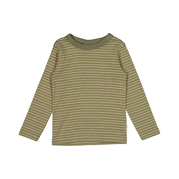 Wheat Langarmshirt LAI STRIPE in heather green