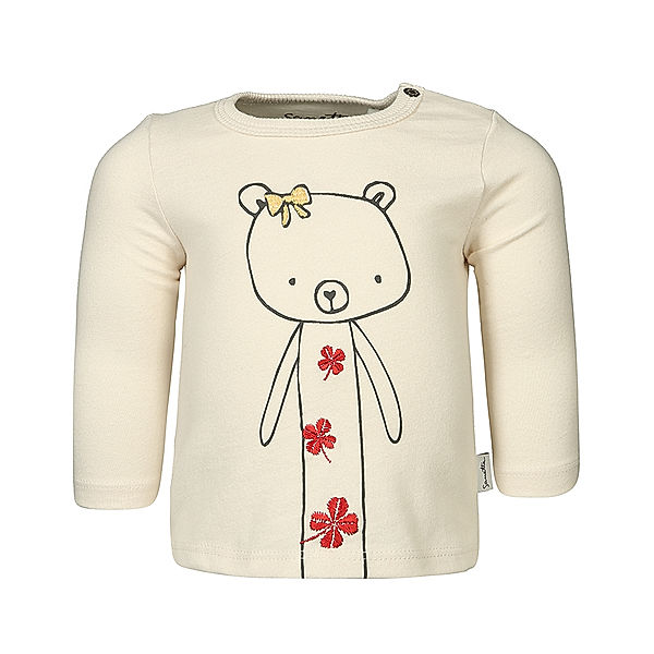 Sanetta Langarmshirt LITTLE BEAR in cream