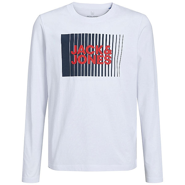 JACK & JONES Langarmshirt LOGO in white