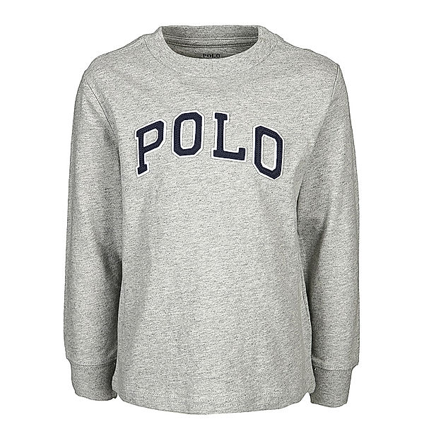 Polo Ralph Lauren Langarmshirt LS CN TOPS LOGO meliert in grau