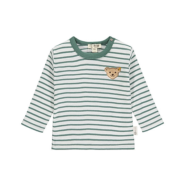 Steiff Langarmshirt LUCKY CHARM gestreift in sagebrush green