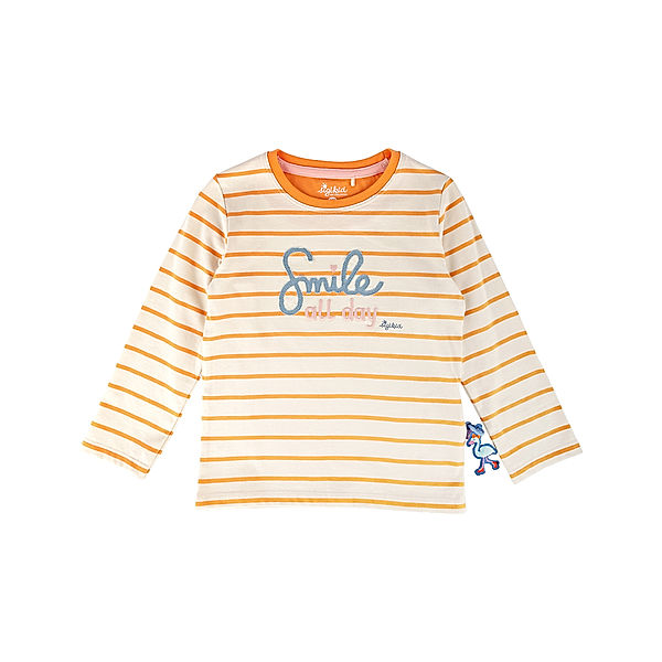 sigikid Langarmshirt M - SKATING FLAMINGO gestreift in orange