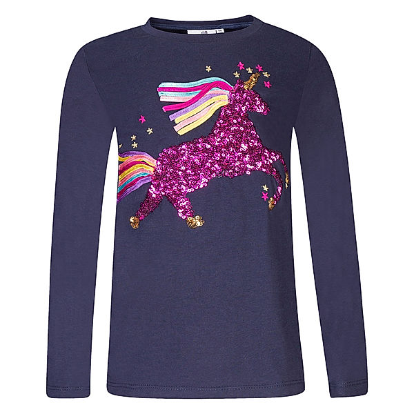 happy girls Langarmshirt MAGIC UNICORN in navy