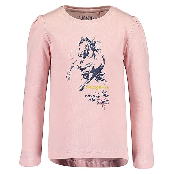 BLUE SEVEN Langarmshirt MAGICAL BOWGIRL – HORSE in rosa