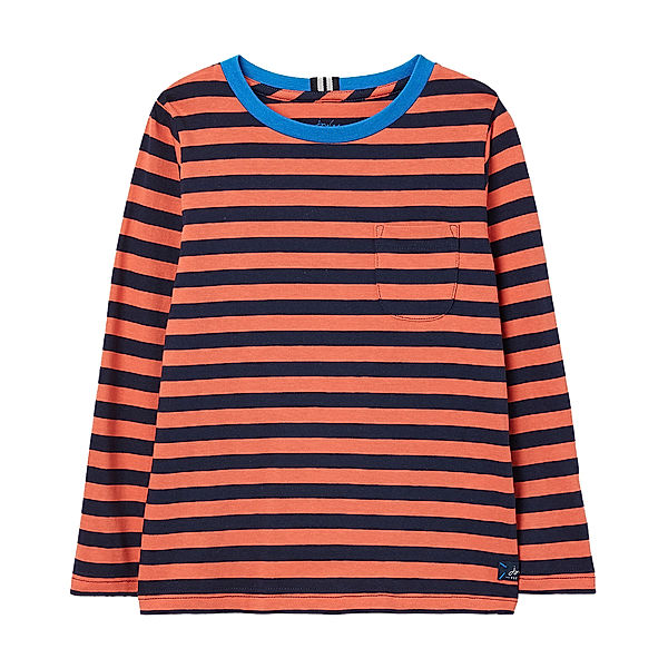 Tom Joule® Langarmshirt MARLIN NAVSTRIPE in orange