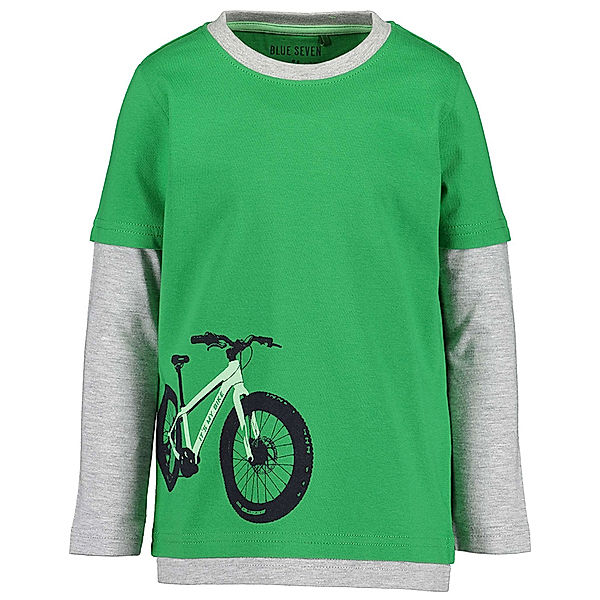 BLUE SEVEN Langarmshirt MOVE IT – BIKE in grün