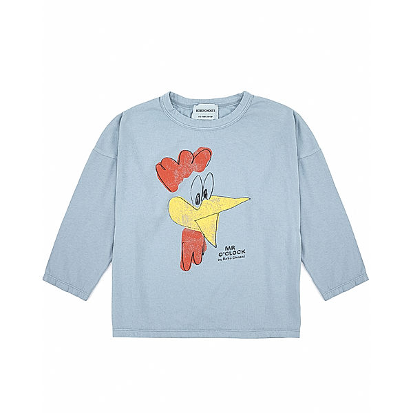 Bobo Choses Langarmshirt MR. O'CLOCK in light blue