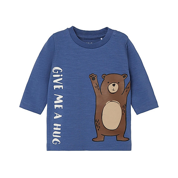 name it Langarmshirt NBMSOLFO BEAR HUG in bijou blue