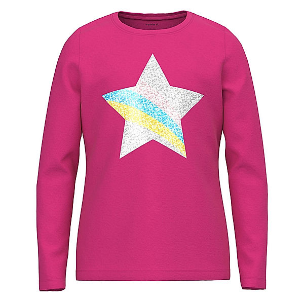 name it Langarmshirt NKFBISTAR in pink yarrow