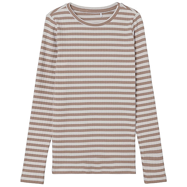 name it Langarmshirt NKFSURAJA STRIPES in braun/weiß