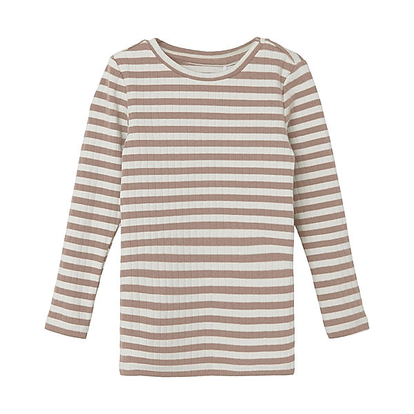 name it Langarmshirt NKFSURAJA STRIPES MINI in braun/weiß