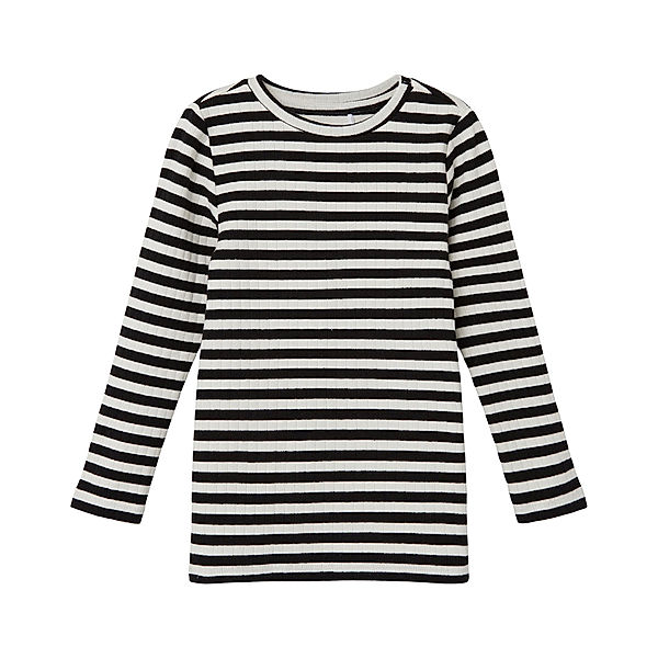 name it Langarmshirt NKFSURAJA STRIPES MINI in schwarz/weiß