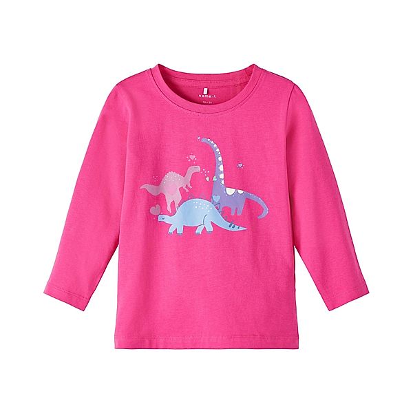 name it Langarmshirt NMFBELA LOVELY DINOS in fuchsia purple