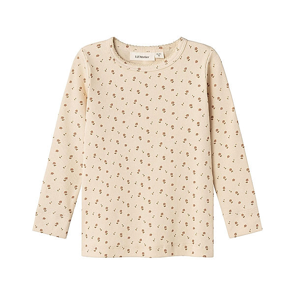 Lil' Atelier Langarmshirt NMFGAGO LIL FLOWERS in fog grey