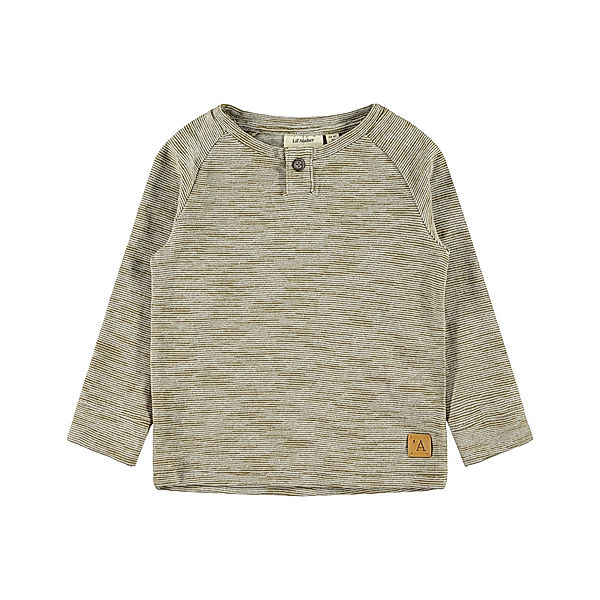 Lil' Atelier Langarmshirt NMMEARL in olive melange