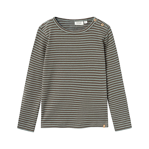 Lil' Atelier Langarmshirt NMMGAGO STRIPES in agave green