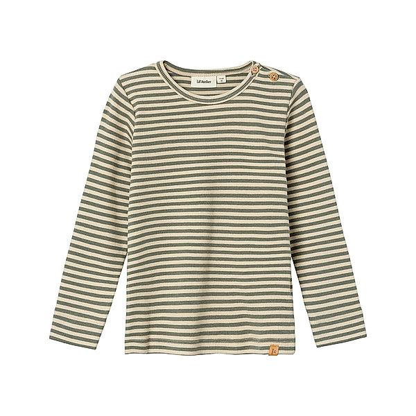 Lil' Atelier Langarmshirt NMMGAGO STRIPES in fog grey