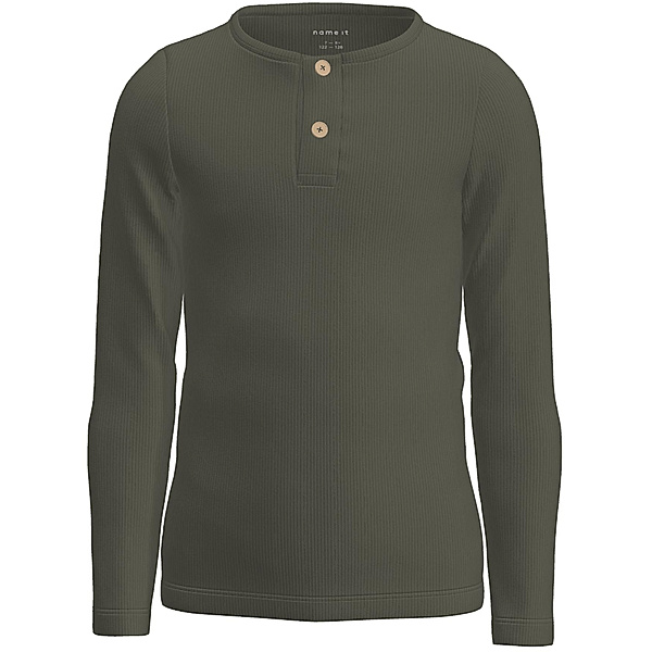 name it Langarmshirt NMMKAB HENLEY in dusty olive