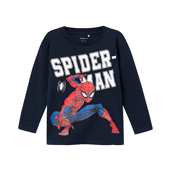 name it Langarmshirt NMMNAZA SPIDERMAN in dark sapphire