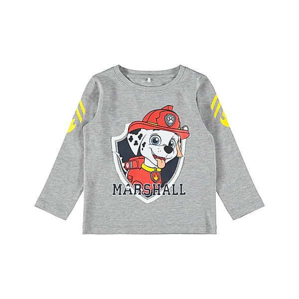 name it Langarmshirt NMMPAW - MARSHALL in grey melange