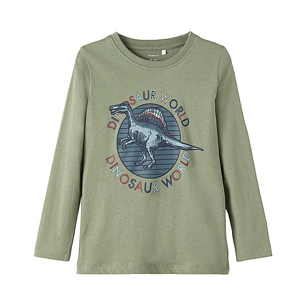 name it Langarmshirt NMMRARO TREX in agave green