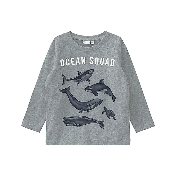 name it Langarmshirt NMMVUX – OCEAN SQUAD in grey melange