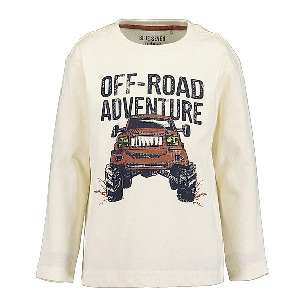 BLUE SEVEN Langarmshirt OFF-ROAD ADVENTURE in offwhite