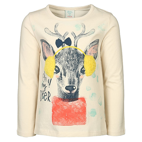 Boboli Langarmshirt OH DEER! In offwhite