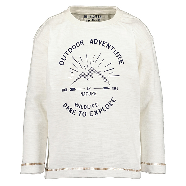 BLUE SEVEN Langarmshirt OUTDOOR ADVENTURE in offwhite
