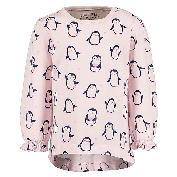 BLUE SEVEN Langarmshirt PENGUIN LOVE in rosa