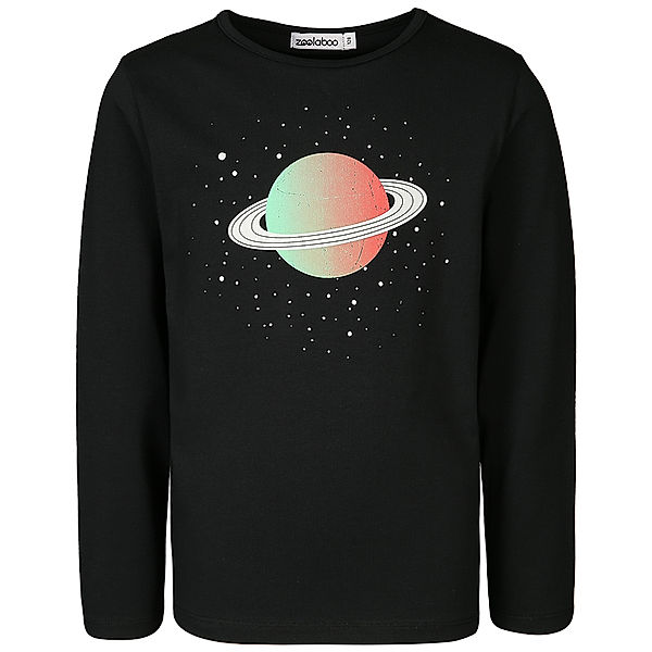 zoolaboo Langarmshirt PLANET in schwarz