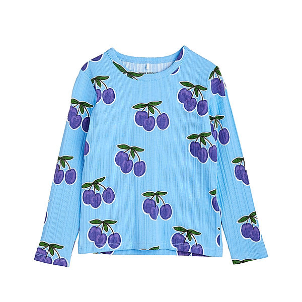 mini rodini Langarmshirt PLUM AOP in blue