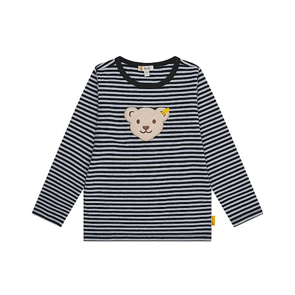 Steiff Langarmshirt POLAR FRIENDS gestreift in navy