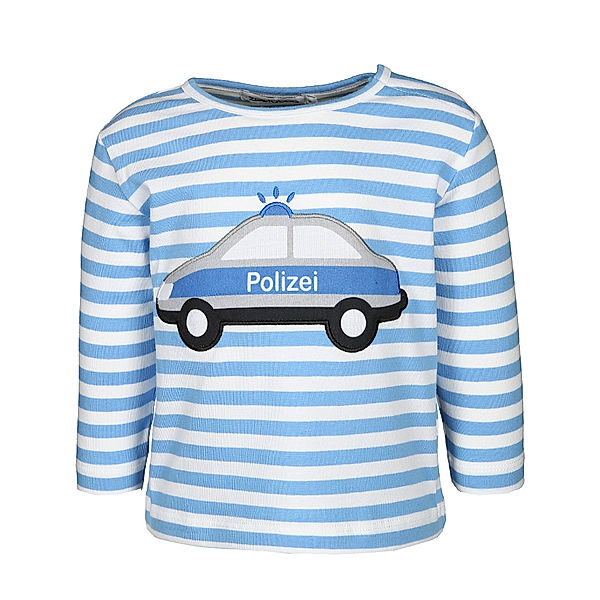 zoolaboo Langarmshirt POLIZEI TATÜ-TATA gestreift in blau/weiss